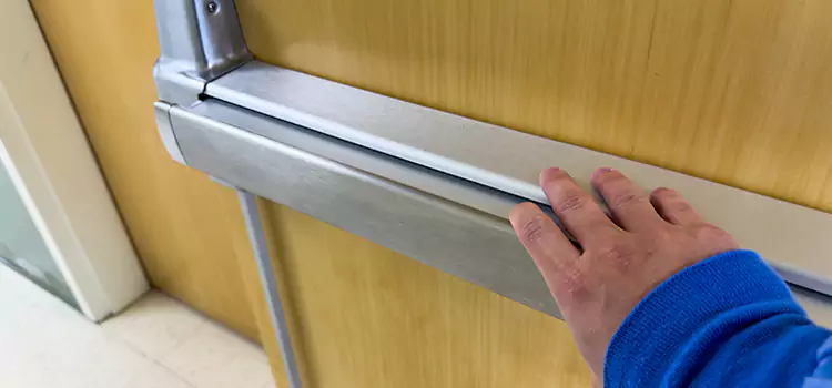 Installing a Push Bar on a Door Bloomingdale